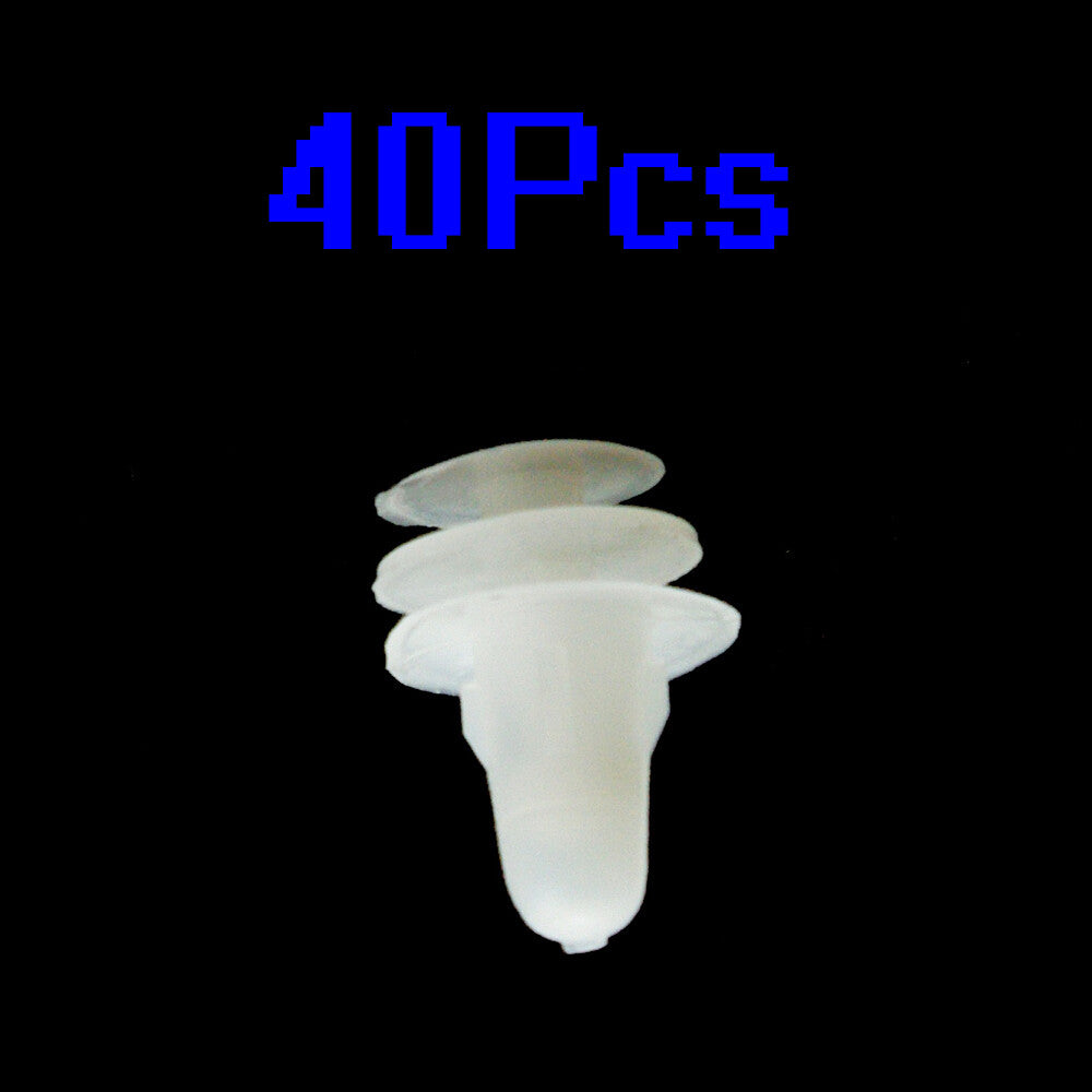 Set of 40 Door Trim Panel Clip Retainer Fastener Clips for Toyota for Lexus White Q