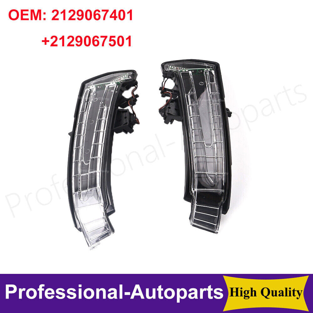 Turn Signal Side Mirror LED Lights Cover Cap for Benz W204 W212 W221 E350 GLK350
