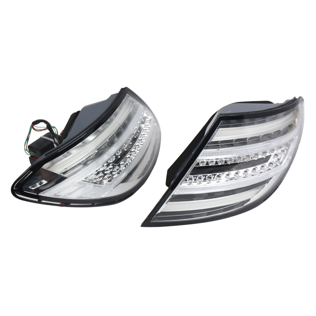 A pair of rear LED brake taillights are available on 2011-2014 for Mercedes-Benz W204, C250, C300, and C350 models.
