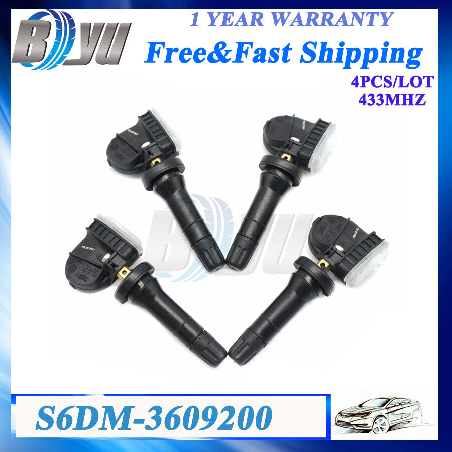4X 433MHZ S6DM-3609200 S6DM3609200 TPMS Tire Pressure Sensor MonitorFor for BYD