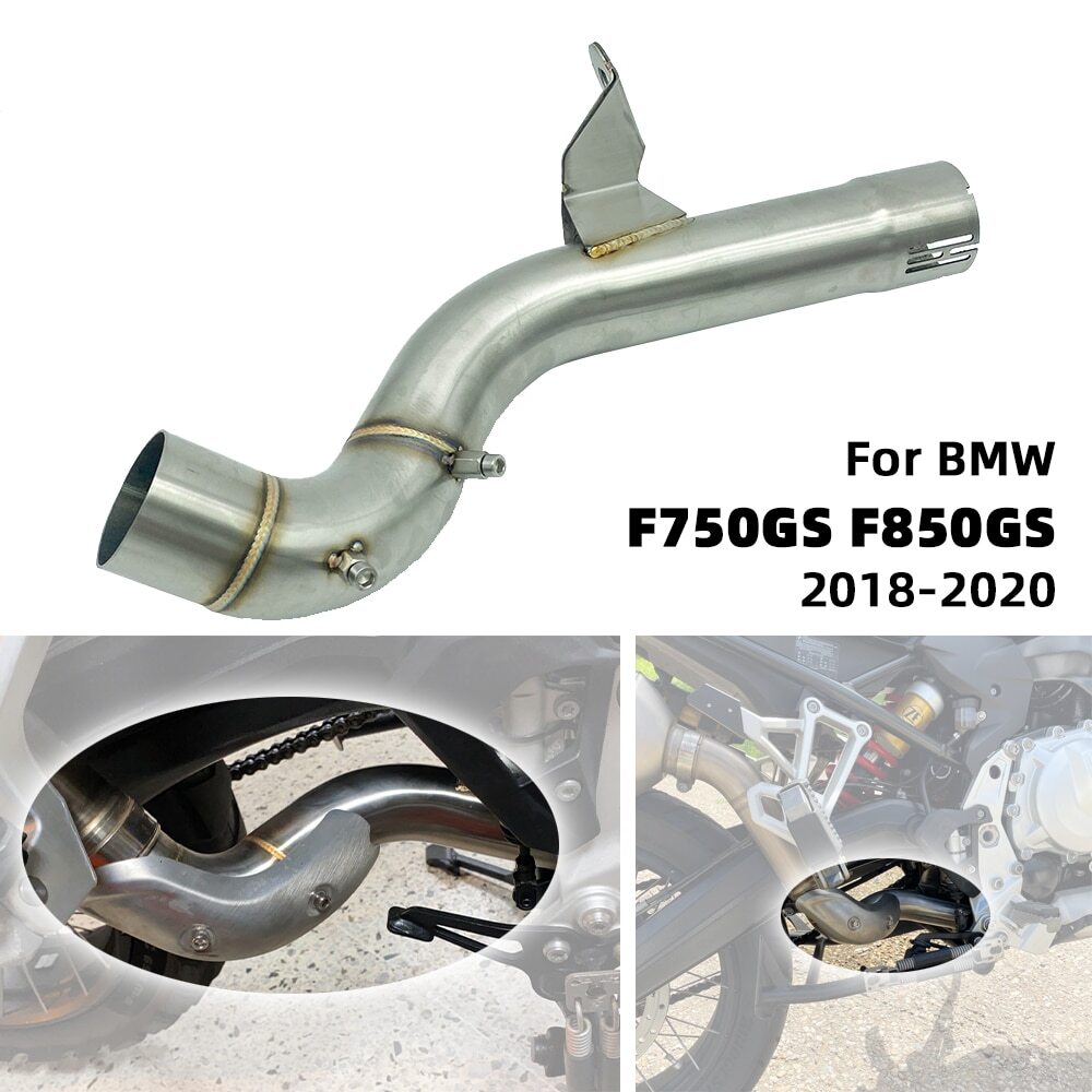 for BMW F750 850 GS ADV Exhaust Muffler Mid Link Pipe Connect Slip On Connector