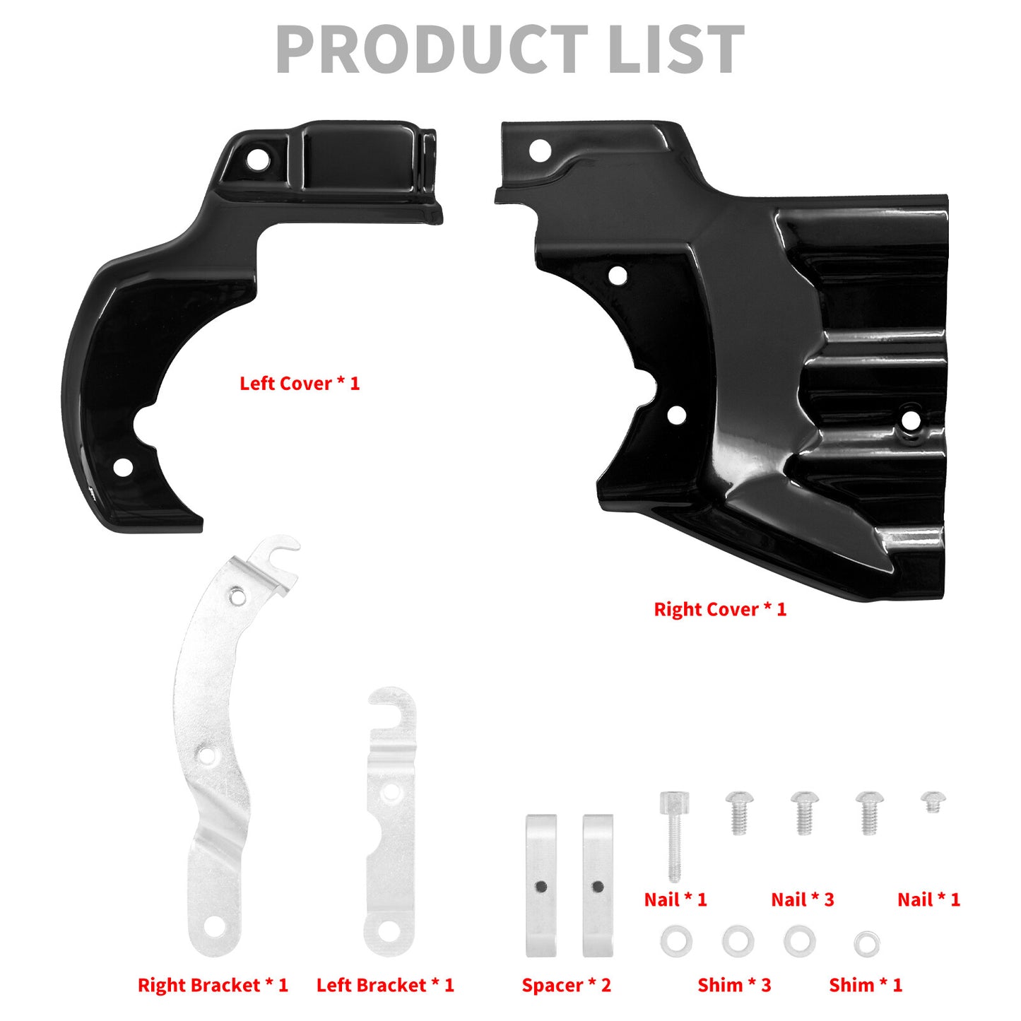 Black Engine Transmission Interface Trim Cover for Harley Softail Fat Boy 07-17