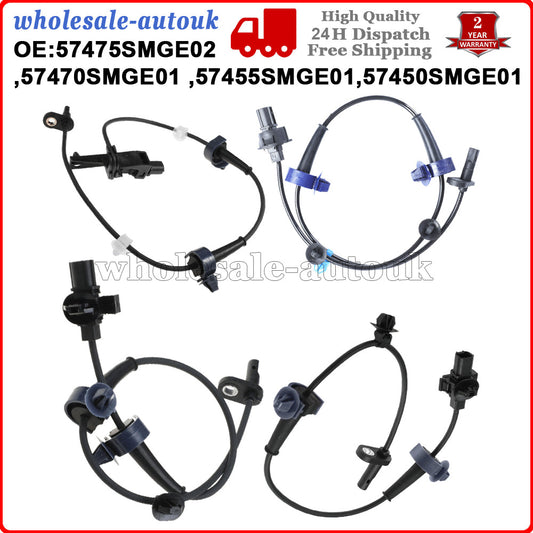 4X FRONT & REAR R L ABS SPEED SENSOR for HONDA for CIVIC VIII HATCHBACK (2006-2016) Q