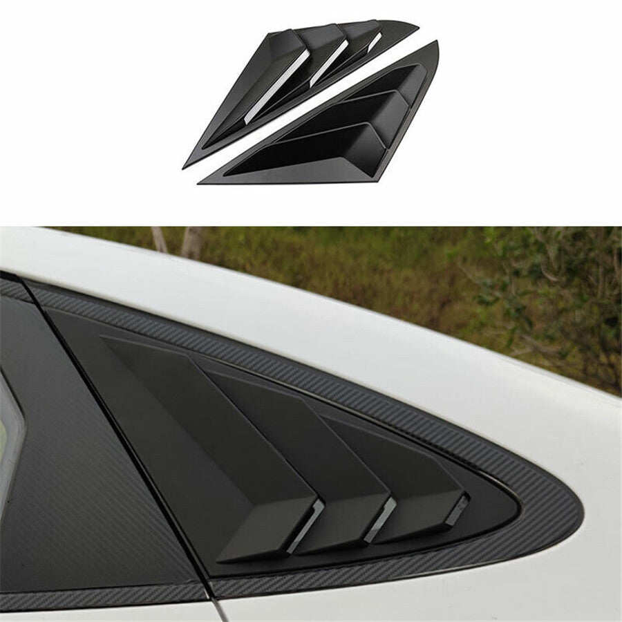 For 20-23 for Hyundai Sonata Rear Side Vent Window Quarter Louver Cover Matte Black