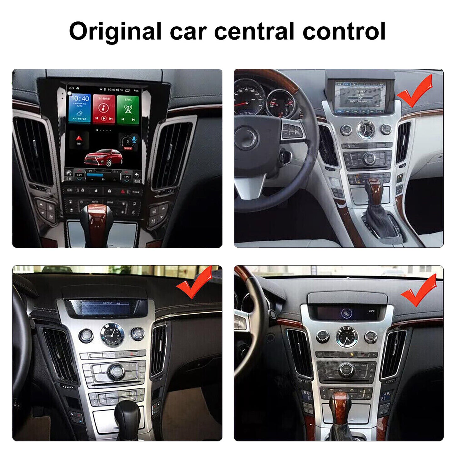 Android 11 Radio for Tesla Style screen for Cadillac CTS CarPlay GPS NAVI WIFI BLACK