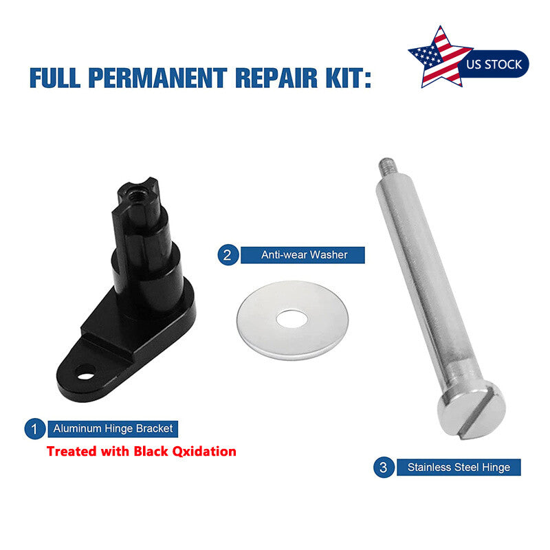 Permanent Repair Hinge Kit for Ford F150 Fuel Door 2009-2014 Loose Gas Cap Fix