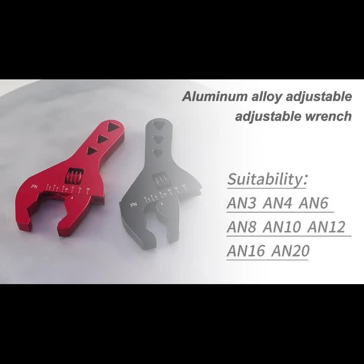 Adjustable AN Fitting Wrench 3AN-20AN Red Anodized Short Tools Spanner