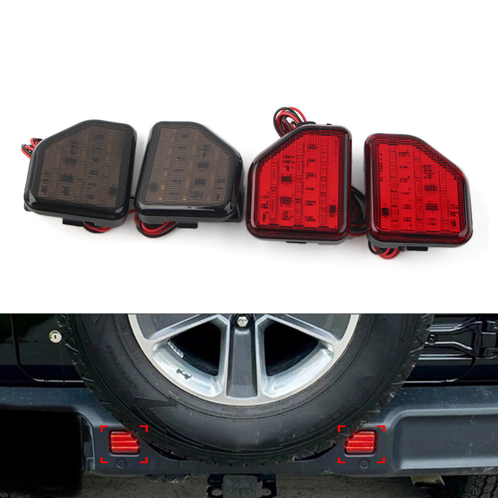 for Jeep for Wrangler JL Sahara Rubicon MOAB 18+ 2x Car Rear Bumper Reflector Lights Q