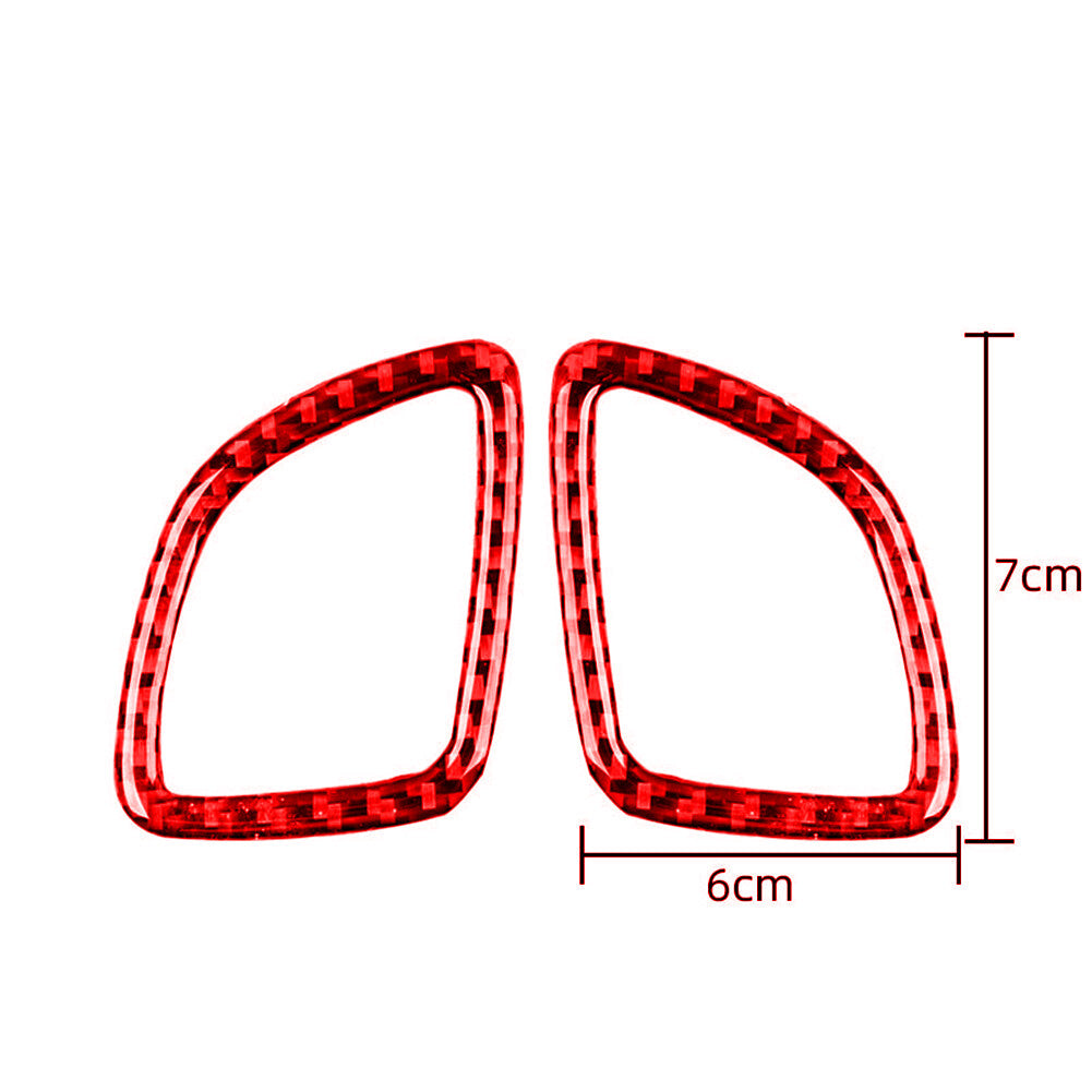 Carbon Fiber Rear for Seat Cup Holder Panel Cover Trim for Subaru Forester 2013-2018 v