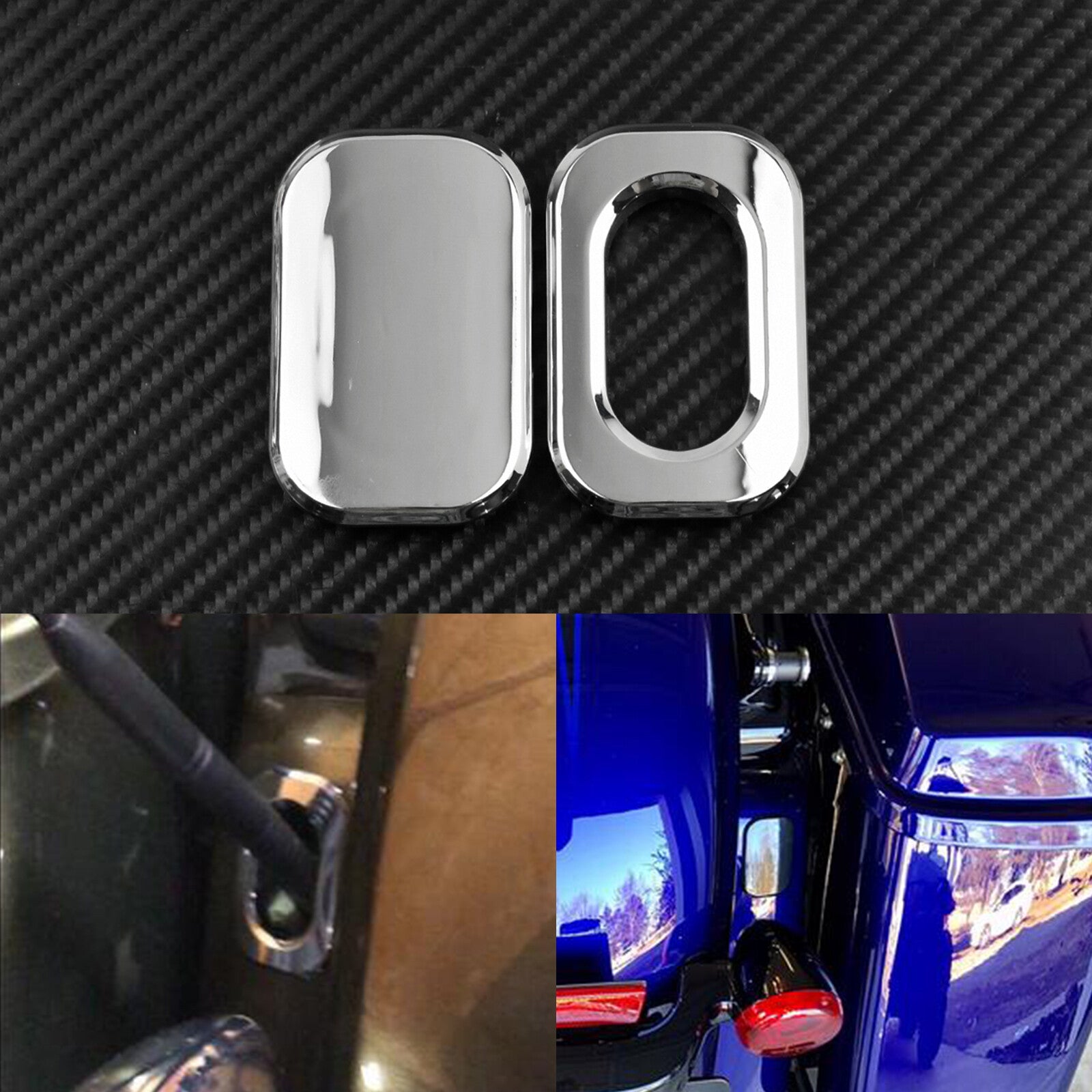 Chrome Antenna Hole Accent Filler Fit For Street Glide 2006-23Road Glide 10-23 Q