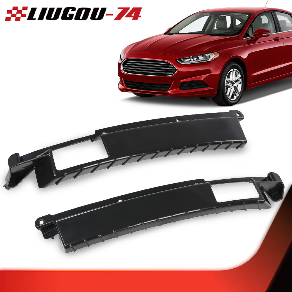 Front Bumper Bracket Set Fits 2013 - 2016 for Fusion Side Cover Plastic 2 Pieces - v