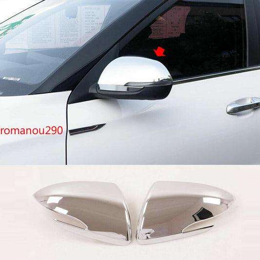 For 2020-2022 for KIA SELTOS ABS Chrome Side Door Rear View Mirror Wing Cover Trims