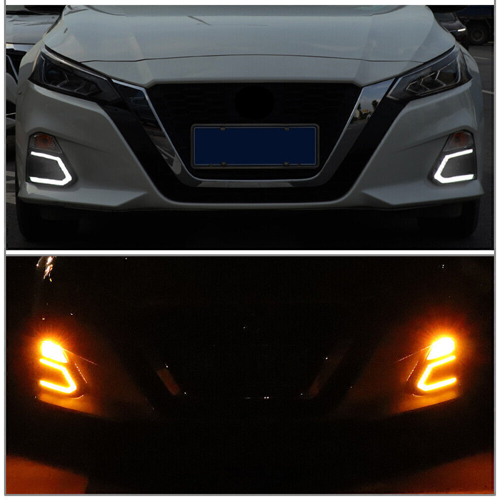 for Nissan Altima Teana 2019-2020 Double Colors LED DRL Daytime Running Lights Q