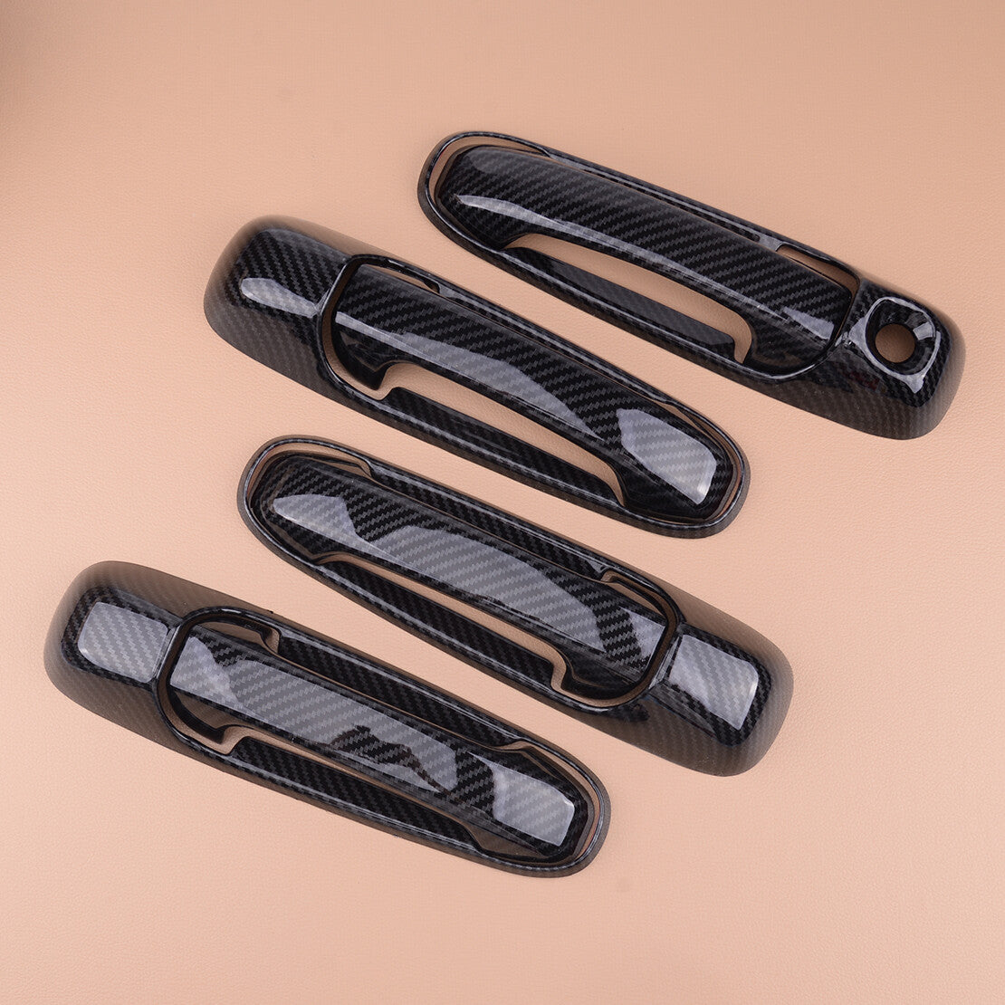 Carbon Fiber Black Door Handle Cover fit for for Jeep Grand Cherokee WJ 1999-2004 v