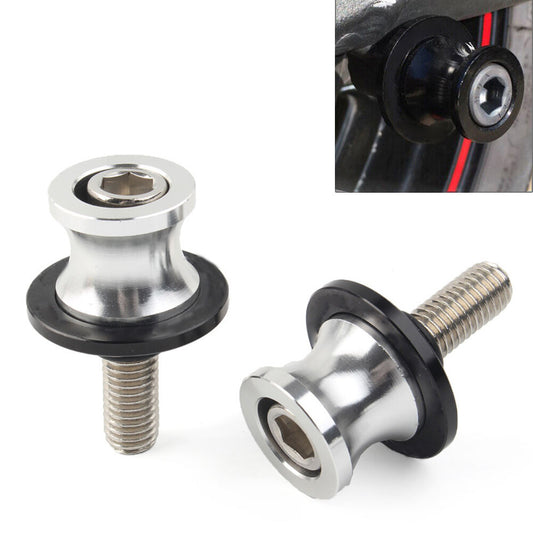 8MM Swingarm Spools Slider Stand Screws for KAWASAKI ZX6R 2012-2021 Silver 2PCs