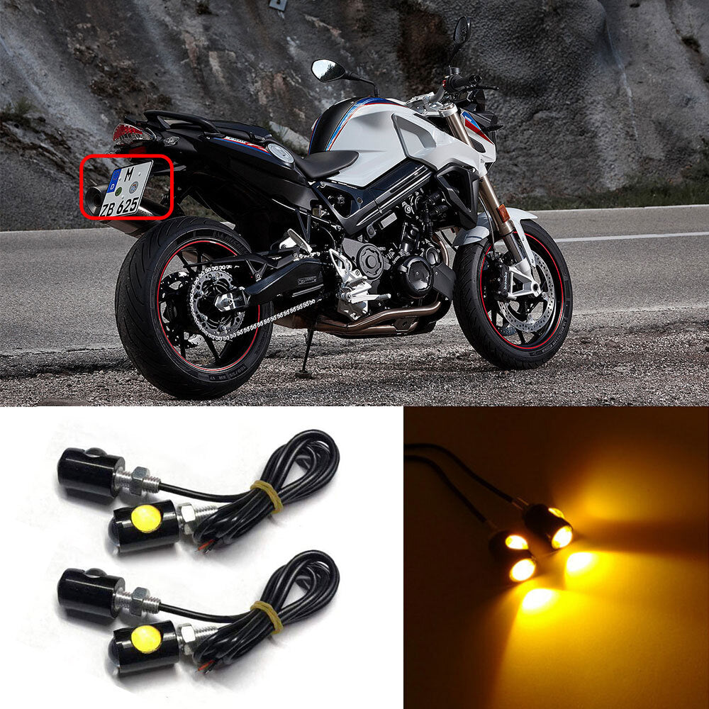 4-piece universal for mini motorcycle LED turn signal indicator amber flashing light - n