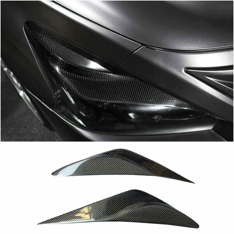 For 2013-2015 Altima Dry Carbon Fiber Front Headlight Lamp Eyebrow Trim n