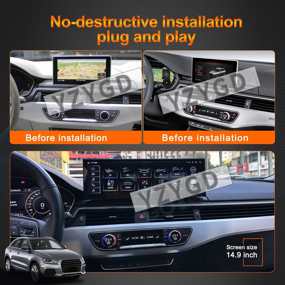 Android 2Din Car Radio GPS for Audi for A4 A4L B9 A5 2017-2019 Stereo CarPlay 256GB