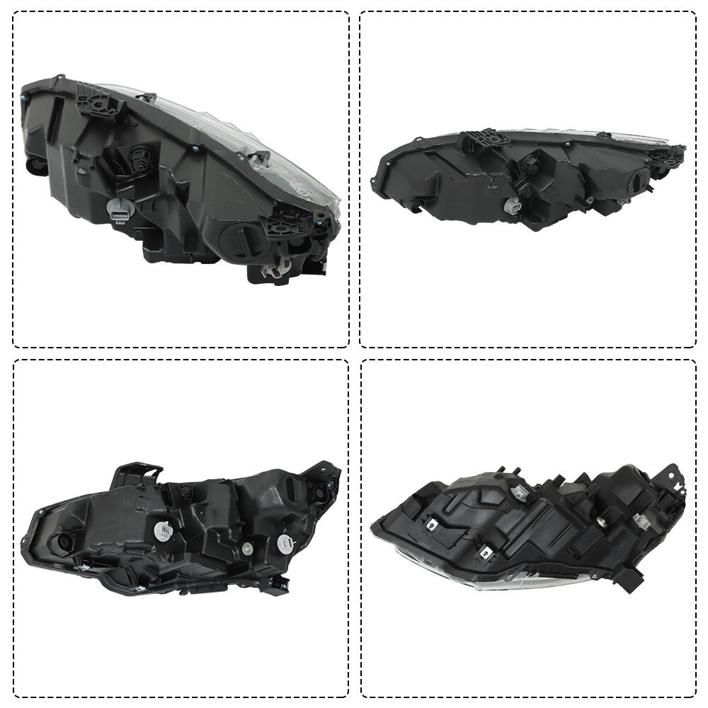 Right headlight compatible with 2016-2019 for Honda for Civic passenger side LED clear lens right-hand side. n
