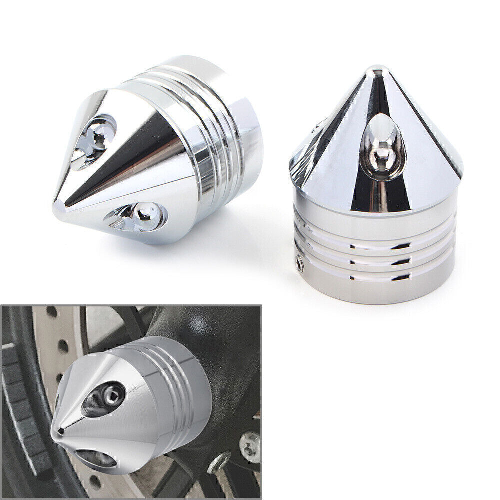 Front Axle Cap Nut Cover for Harley Electra Glide Sportster FLHX Dyna Chrome Q