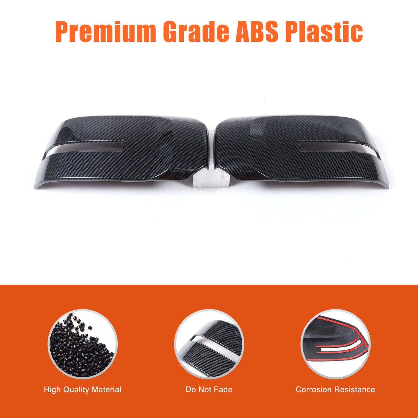 Carbon fiber car rearview mirror cover trim for Triton L200 2024-2026 n