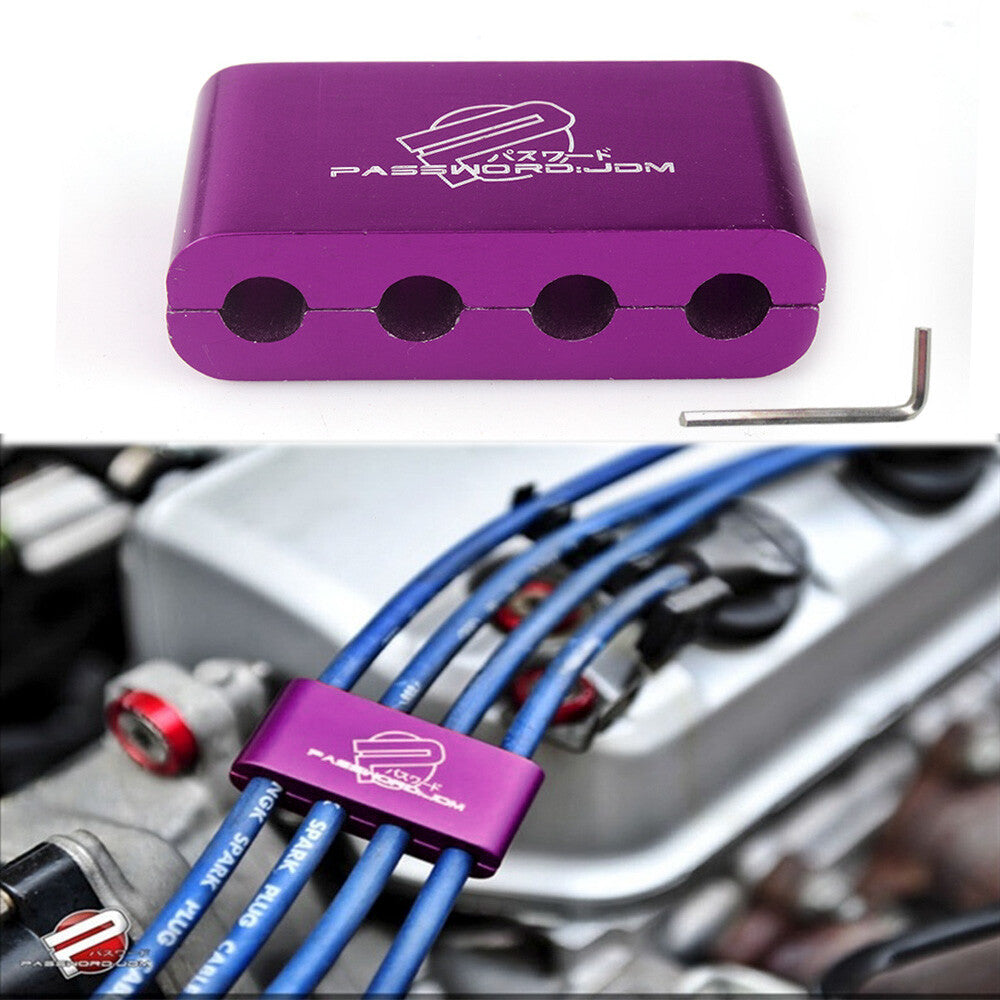 Electrical Wire Clamp Purple JDM Spark Plug Separator Line Ignition Cable Clip Q