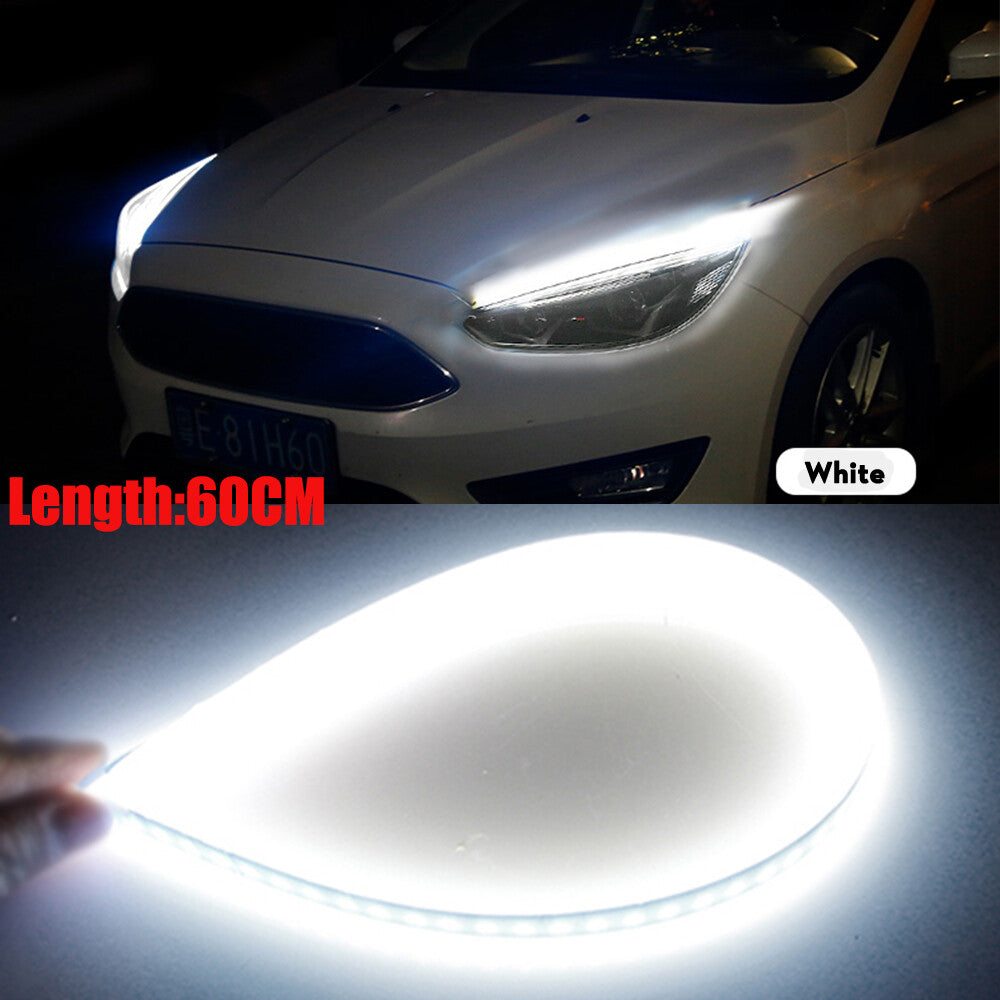 2X60cm Slim Sequential LED Strip Indicator Turn Signal DRL Daytime Running Light