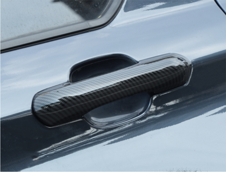 Carbon Fiber Outside Door Handle Molding Cover Trims for Ford Explorer 2020-2023