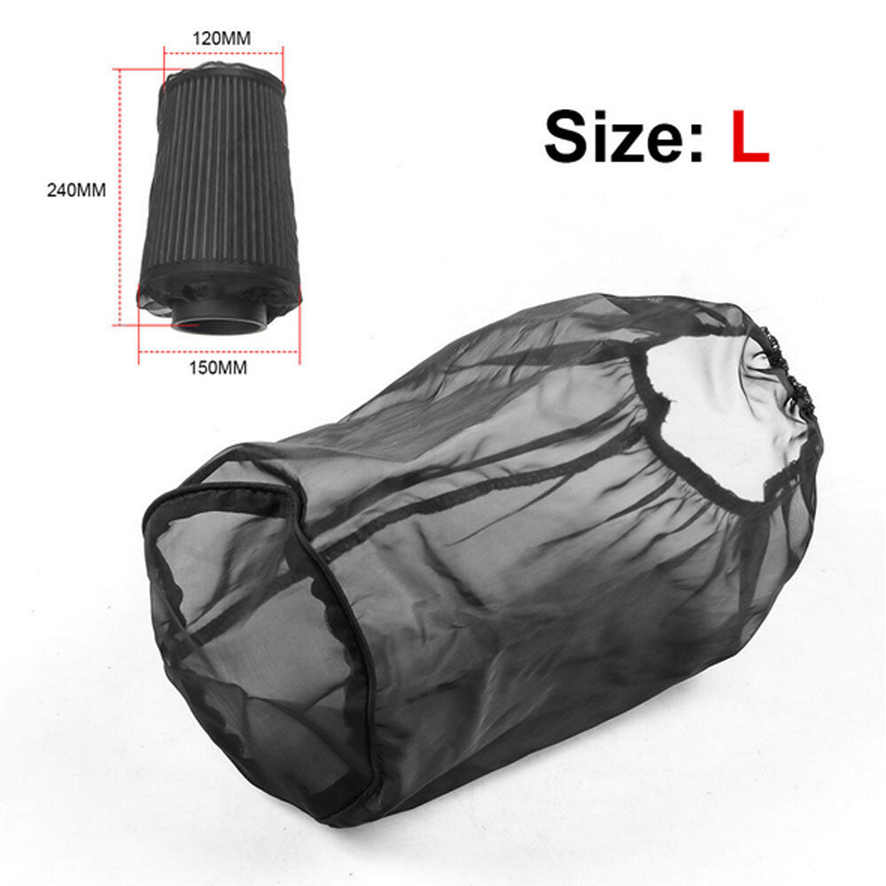 Car Air Filter Dust Cover Dustproof Waterproof Oil-proof Outwear Black - Large Q