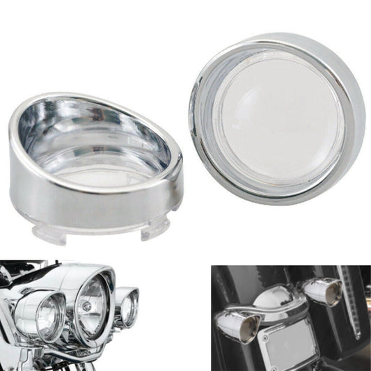 2-inch turn signal light clear lens cover frame sun visor suitable for Harley Touring Road King n