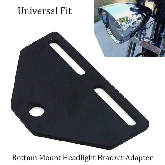 Bottom-mounted headlight bracket adapter for Harley-Davidson Cruiser Custom/ Black n