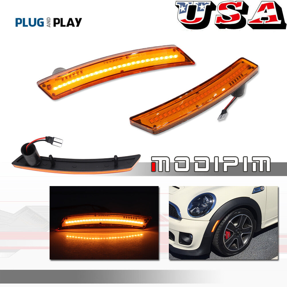 Full amber front marker light suitable for Mini Cooper R55 R56 R57 R58 R59 R60 R61- v