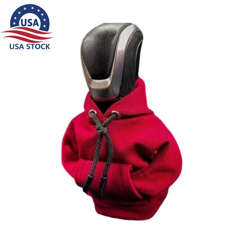 2PC Car Gear Shift Cover for Mini Hoodie Car Gear Shift Knob Cover Shirt Red Shift Q