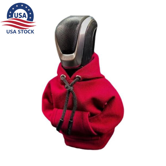 2PC Car Gear Shift Cover for Mini Hoodie Car Gear Shift Knob Cover Shirt Red Shift Q