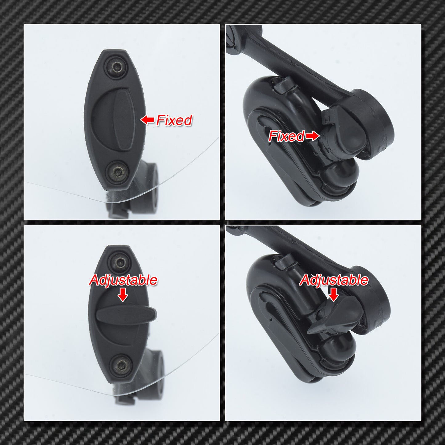 Clear Motorcycle Clip On Adjustable Windshield Windscreen Extension Deflector