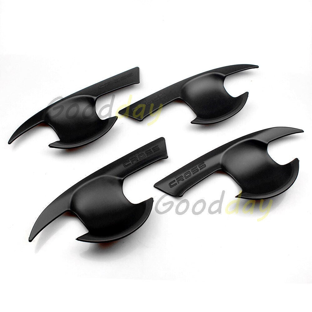 4P Door Handle Bowl Cover Trim for Toyota for Corolla Cross 22-24 Matte Black Look