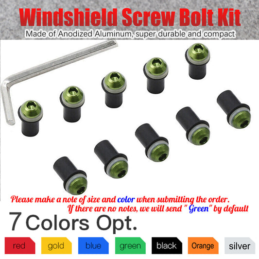 10 pcs Fairing Bolts Screws Nuts Adapter 10mmx14mm fit for motorcycle Windscreen