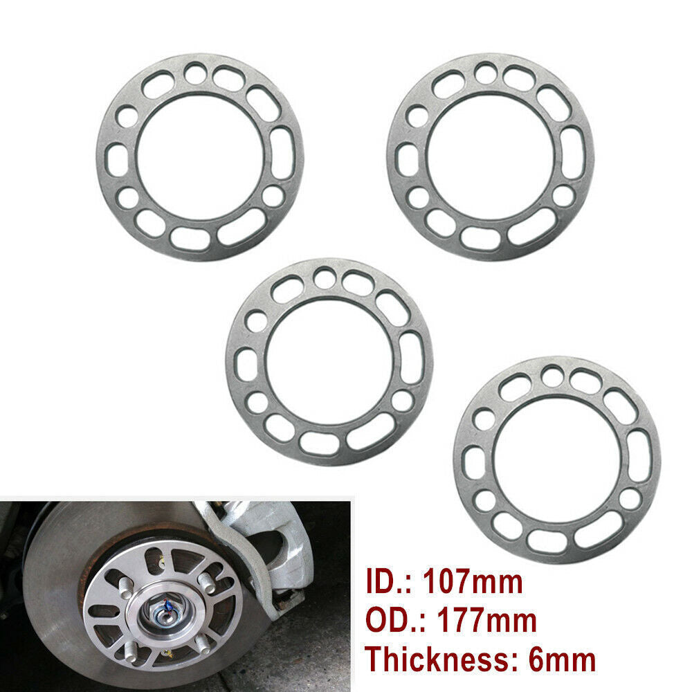 Alloy Wheel Spacer Spacers Gasket Shim 6mm Thickness 4X Wheel Spacer v