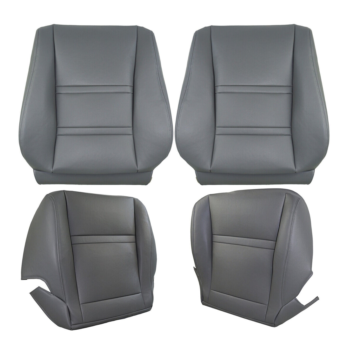 4PCS Front Driver  Passenger for Seat Covers for Toyota for Land Cruiser 1990-1997 Gray