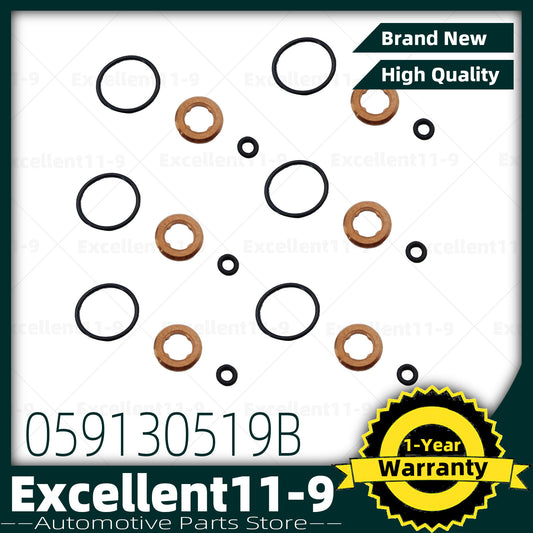 6-piece injector nozzle sealing gasket kit for Audi A4, Q5, and Touareg 059130519B- n