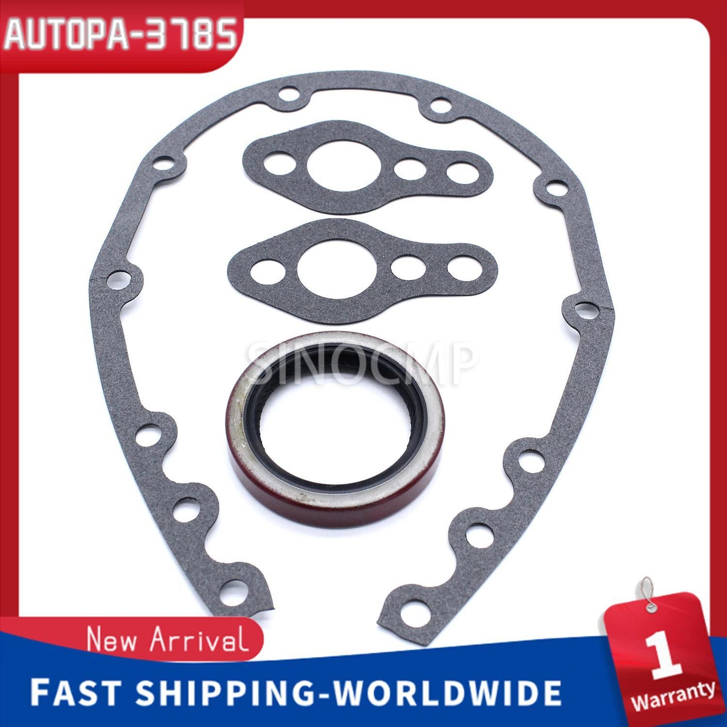 SMALL BLOCK for CHEVY TIMING COVER GASKET SET WITH SEAL sbc 283 327 350 383 NEW
