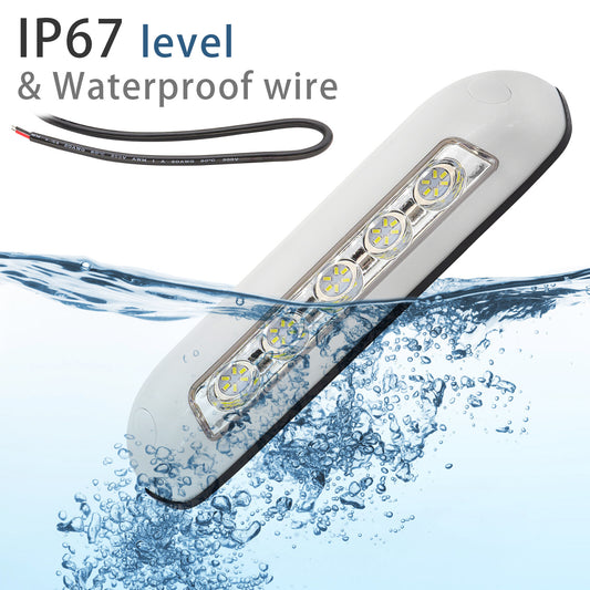 30 LED Outdoor Lamp Light 12V/24V 20cm 6500K Waterproof Caravan & RV Q