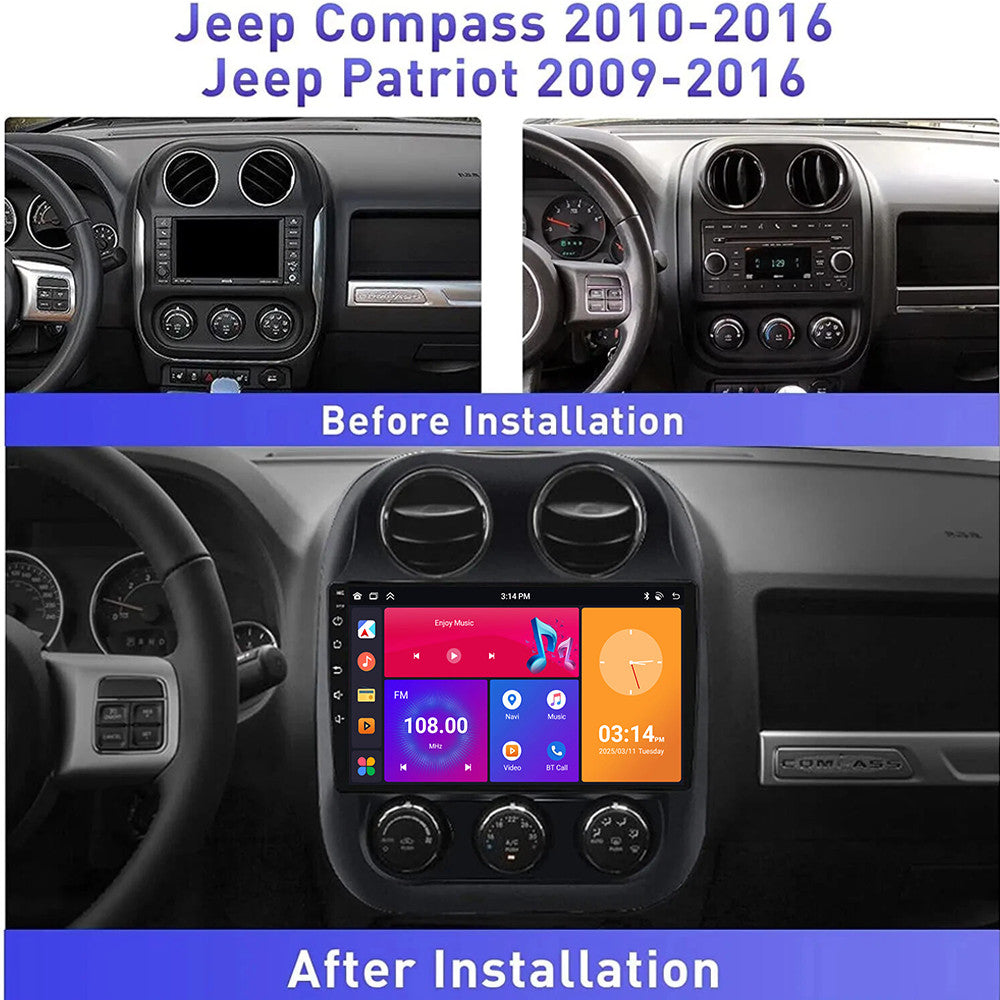 for Jeep Patriot Compass 2011-2017 Android Carplay Car Radio Stereo GPS Navi DSP