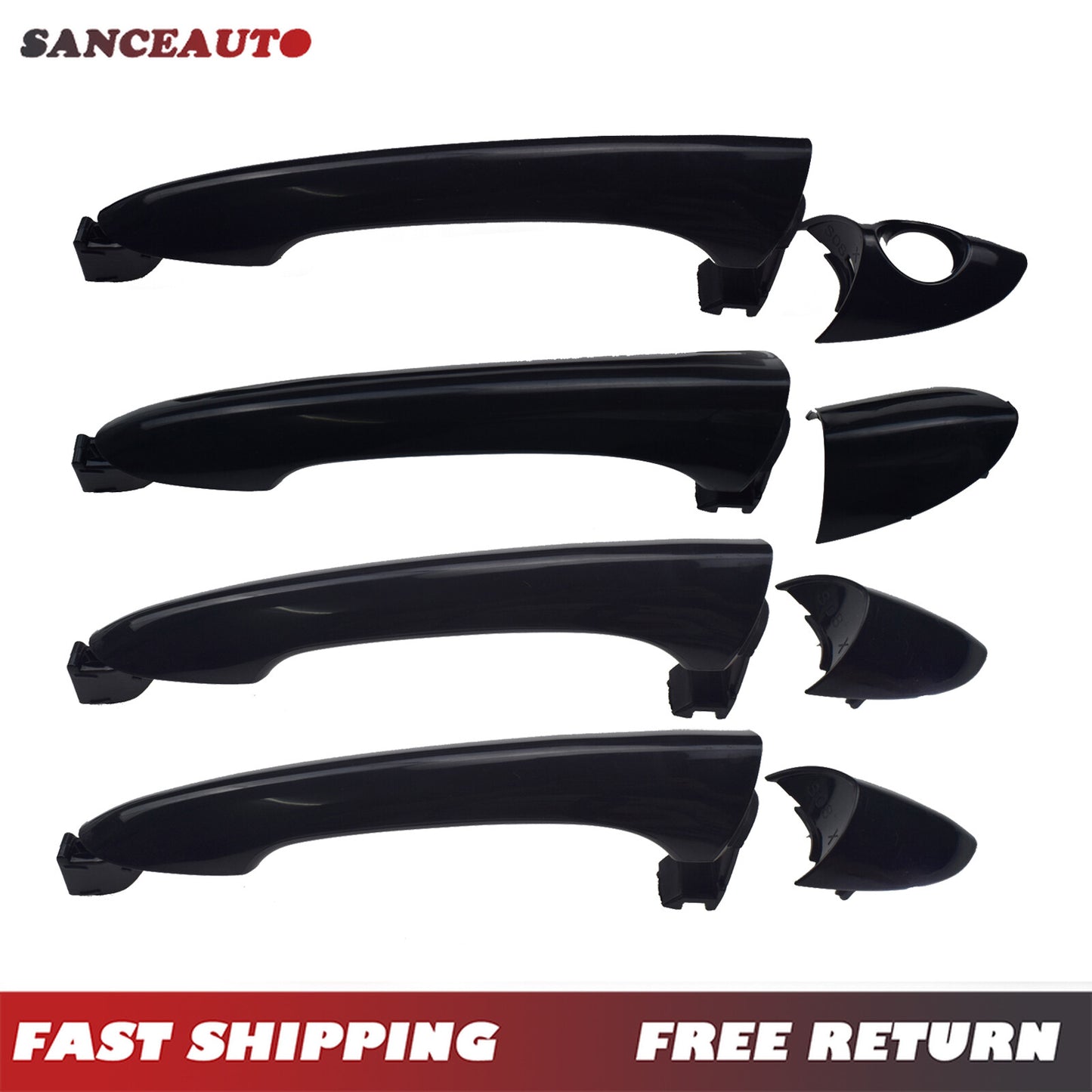 Front, rear, left, right, and right exterior door handle set suitable for 2011-2015 for Hyundai Sonata. n