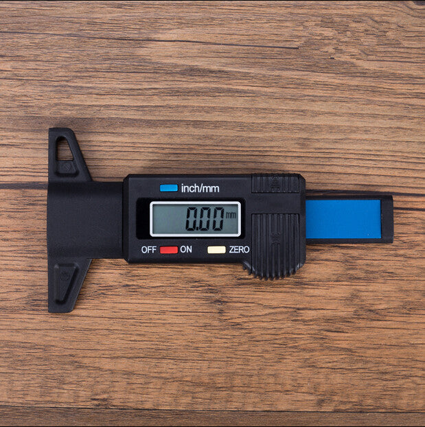 Car Tire Pattern Texture Depth Electronic Ruler Tyre Tread Gauge Measuring Tool