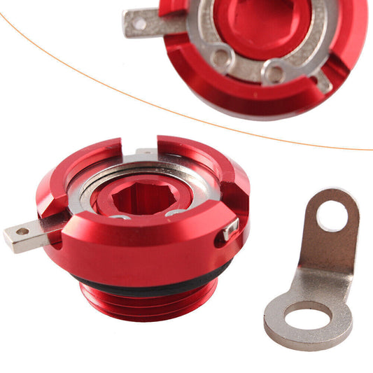 CNC Motorcycle Oil Filler Cap Set for Suzuki Moto Cagiva Red Q