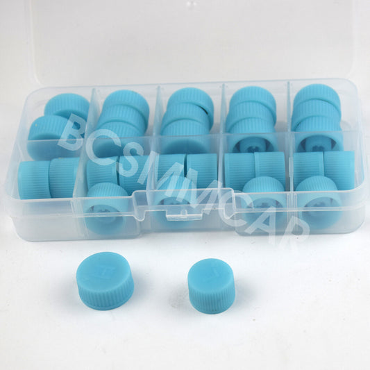 Car A/C Valve Side Cap Port Service Caps Auto 30Pcs Charging Valve Dust Cover Q