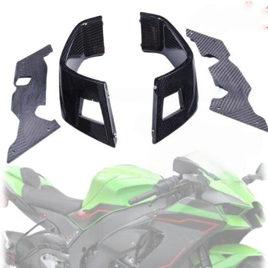 100% Carbon Fiber for Kawasaki ZX10R 2021-2024 Front Aerodynamic Spoiler Winglet