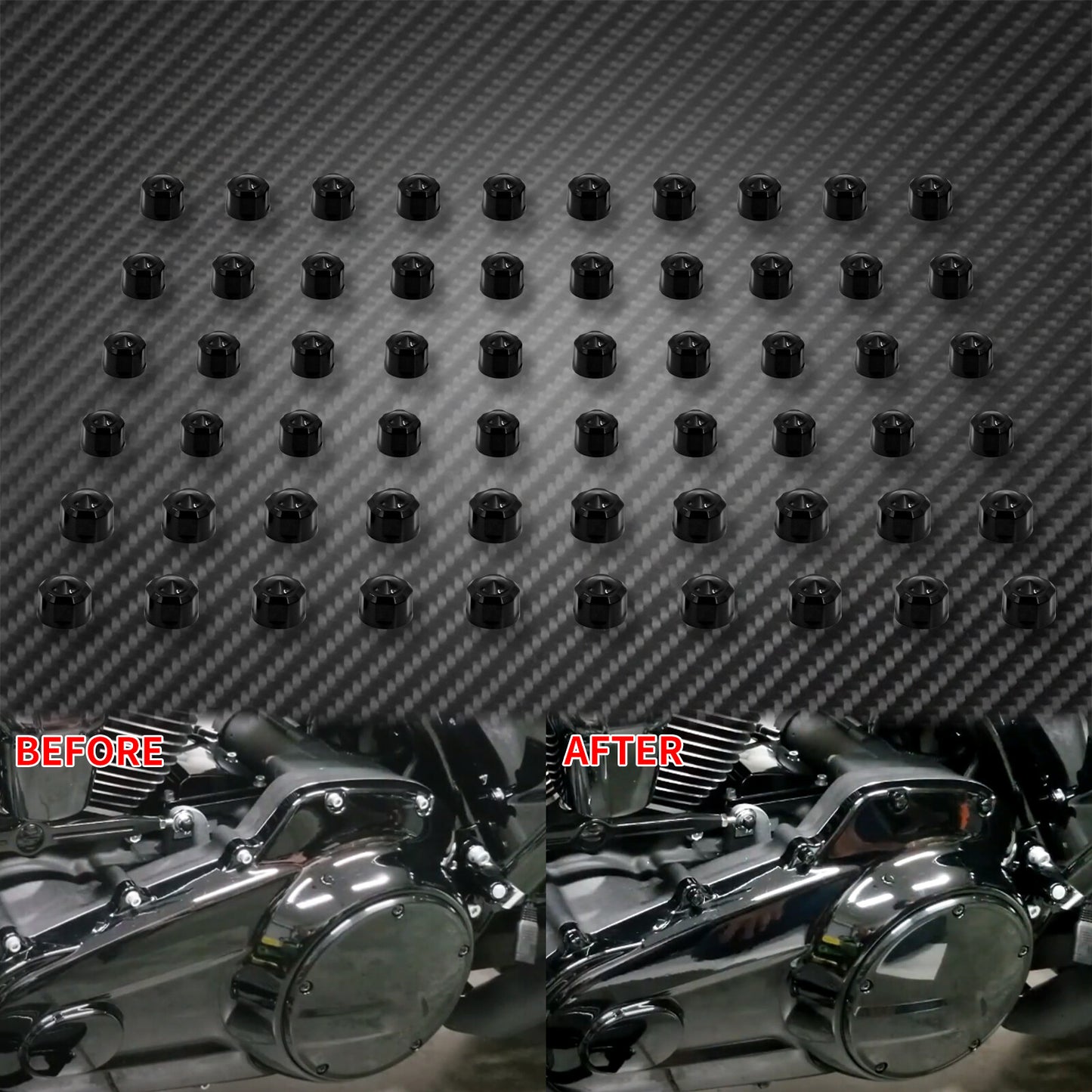 Plastic Engine Kaps Bolt Covers Cap Fit for Harley M8 Touring Softail 2018-2023 Q