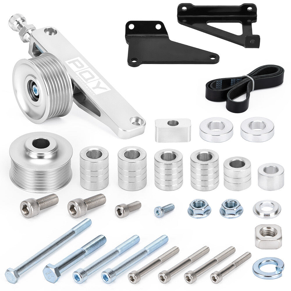 Universal AC PS Eliminator Pulley Belt Kit K Swap for Honda for Acura K20 K24 Engine